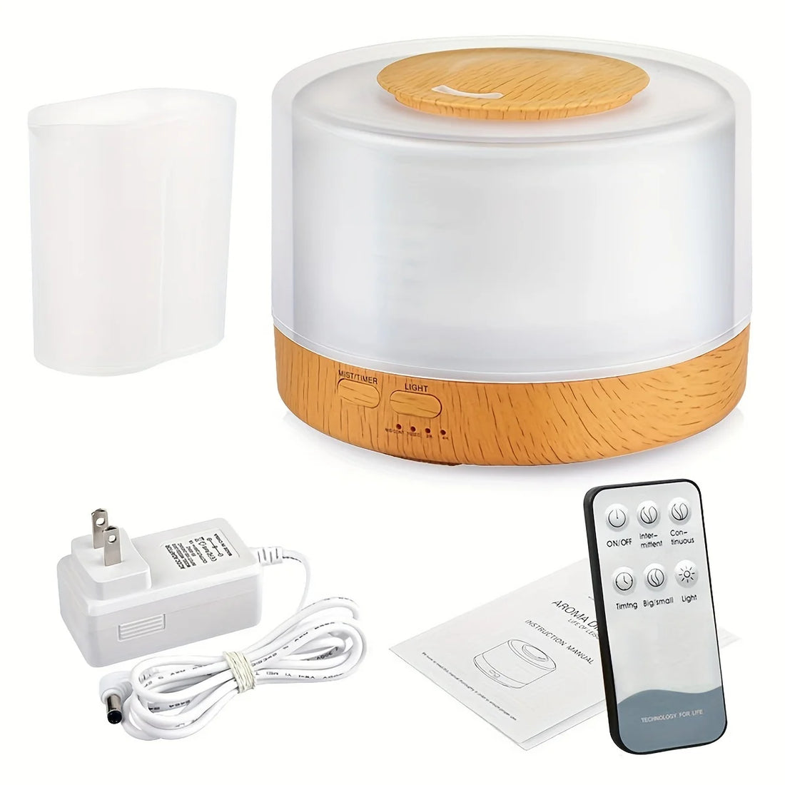 500ml Ultrasonic Aromatherapy Diffuser with Remote Control 7 colors LED night Lights humidifier for Home Office Yoga Meditation
