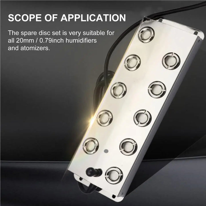 10pcs Fogger Replacement Discs Corrosion-Resistant Sheets Ultrasonic Disc Fogger Replacement Disk Humidifier Accessories