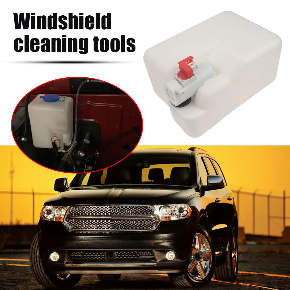 Universal Car Windshield Washer Bottle 12V 1.5L Wiper Systems Reservoir Windscreen Washer Pump Fluid Tank Car Cleaning Tools