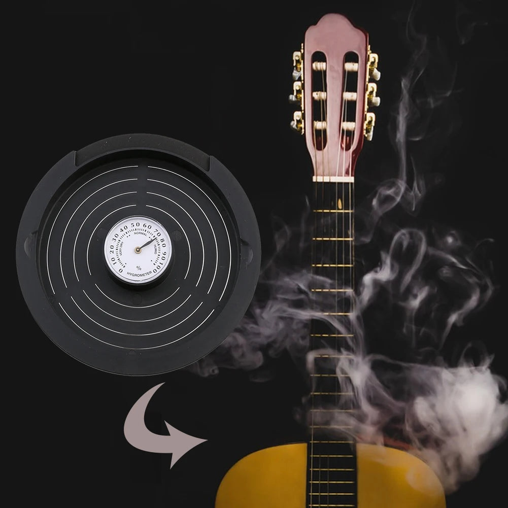 Moisture Reservoir Dehumidifier with Hygrometer Acoustic Guitar Sound Hole Cover Humidifier for Acoustic Guitar