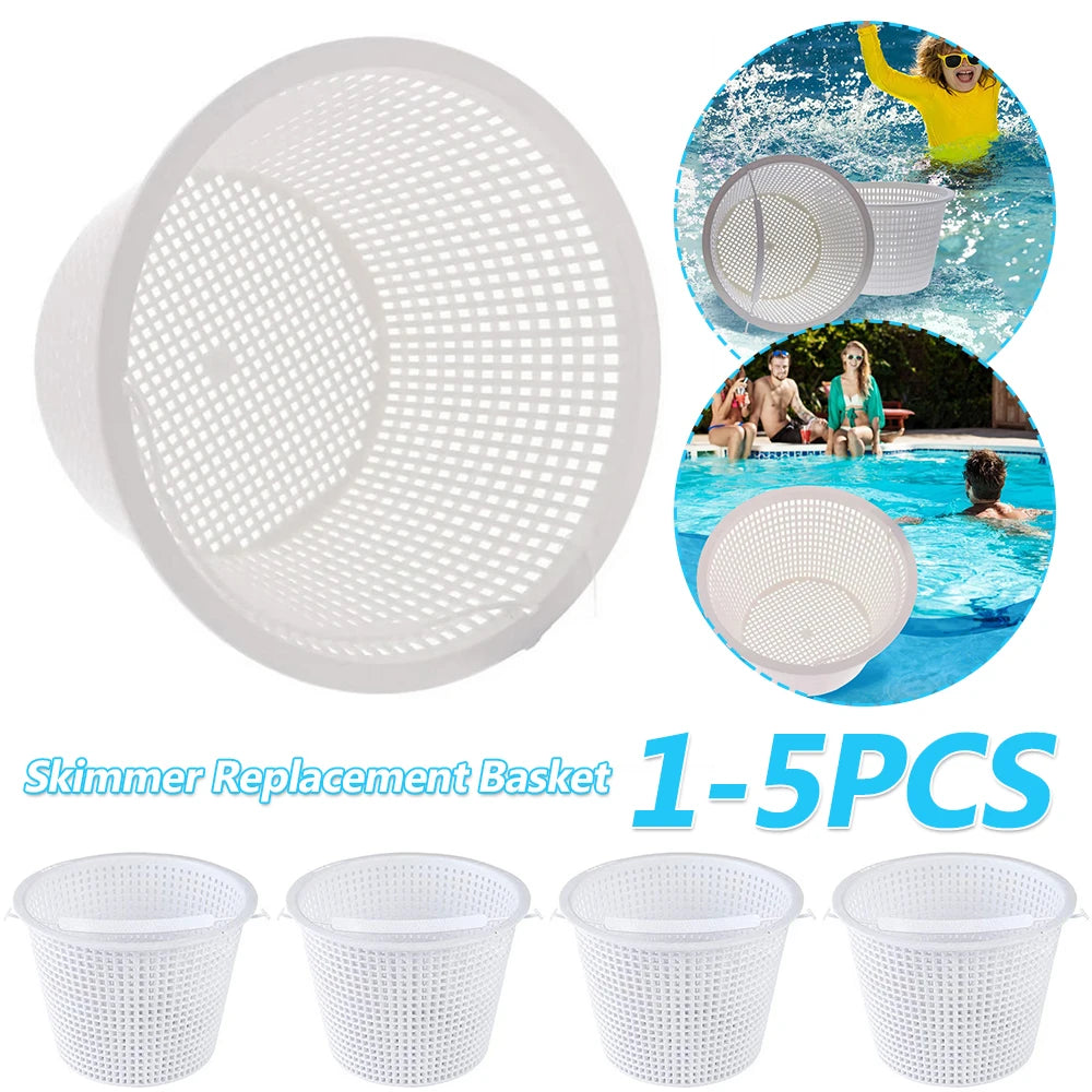 Skimmer Replacement Basket Remove Leaves Debris 8Inch Top 5.5Inch Bottom 5Inch Deep for Swimming Pool Cleaning Tools Accessories