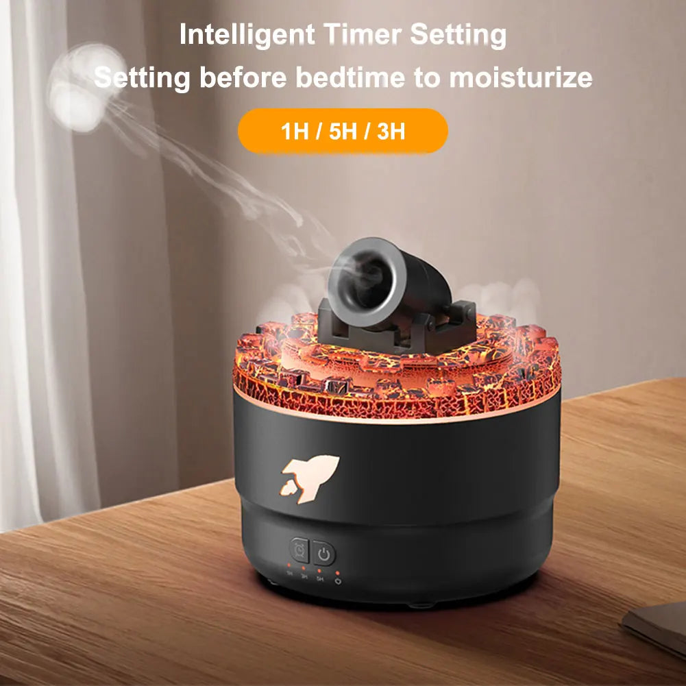 Volcanic Crack Light Cannons Humidifier Aroma Diffuser Cannon Blast Turret Aromatherapy Humidifier Air Humidifier for Bedroom