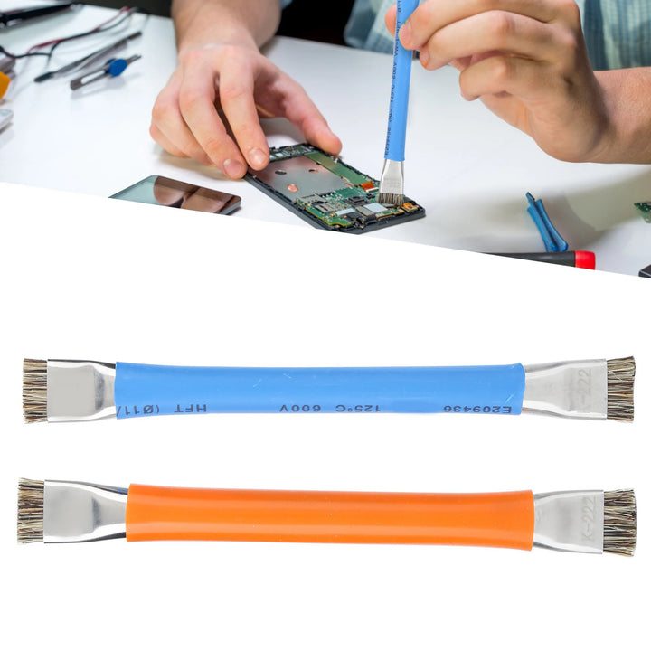 2Pcs ESD Safe Double Head Anti-Static Brush Safe Hard Cleaning Tools for Phone Motherboard PCB Cleaning Brush