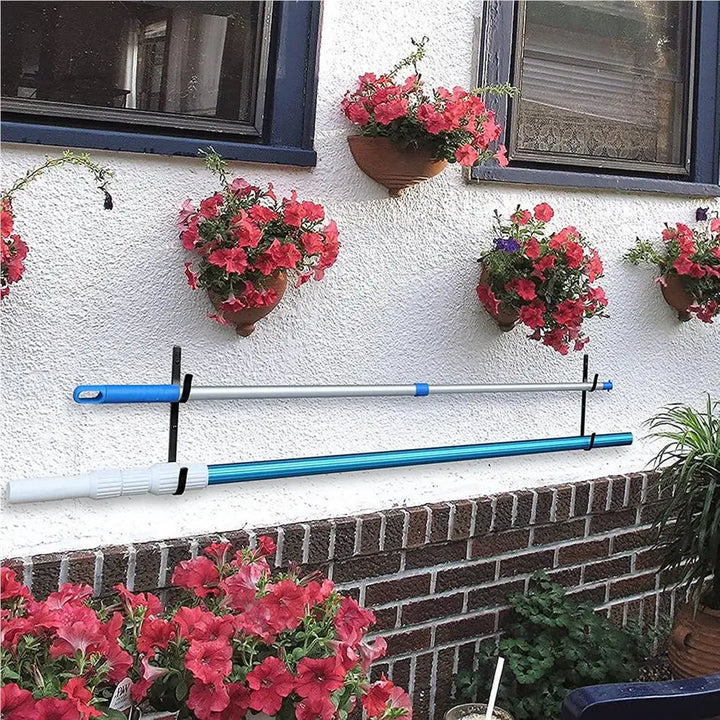 2 Pcs Pool Hanger Cleaning Tools Metal Rack Storage Bracket 2 Pcs