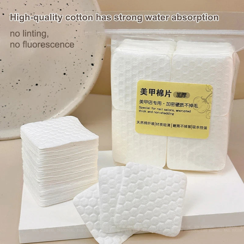 200/500Pcs Thickening Profession Cotton Pads For Nail Wipes Lint-Free Nail CottonGel Polish Remover Nail Art Cleaning Tools