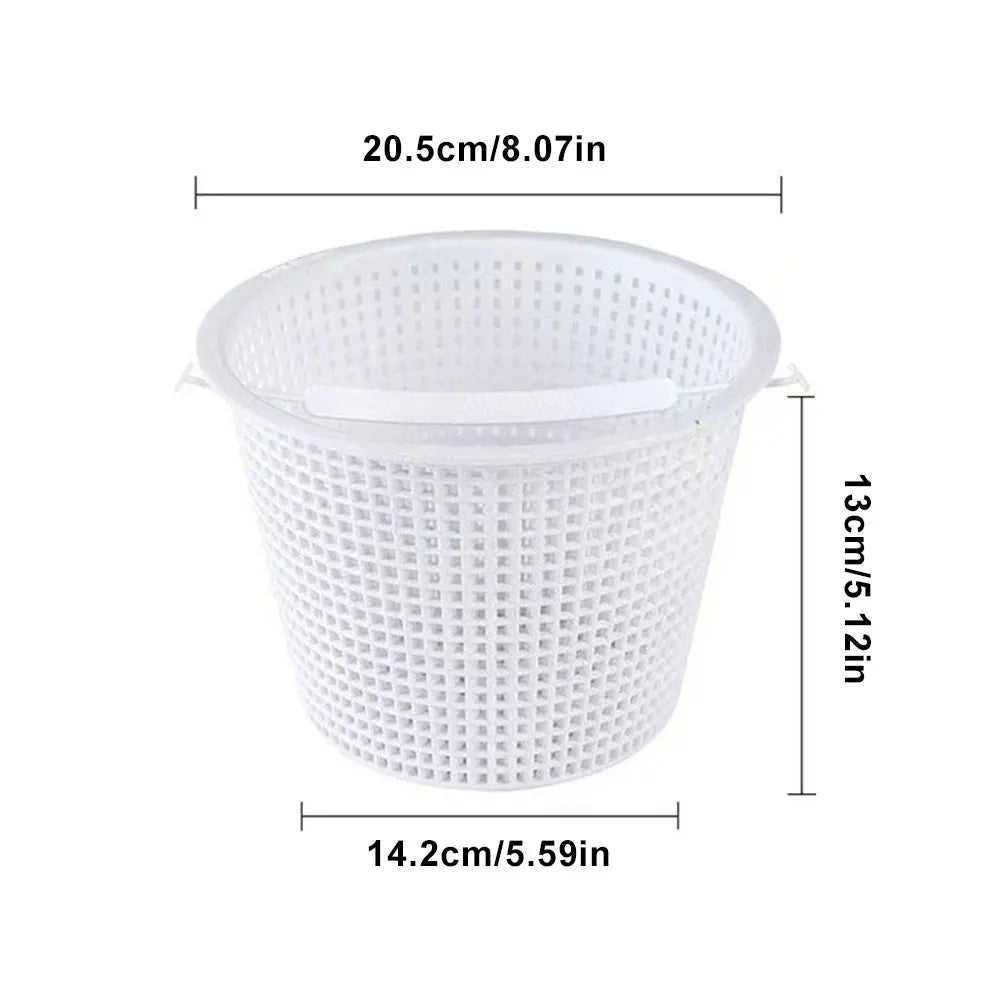 Skimmer Replacement Basket Remove Leaves Debris 8Inch Top 5.5Inch Bottom 5Inch Deep for Swimming Pool Cleaning Tools Accessories